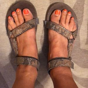 Teva python sandals